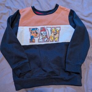 Paw Patrol colour block sweatshirt size 5T EUC